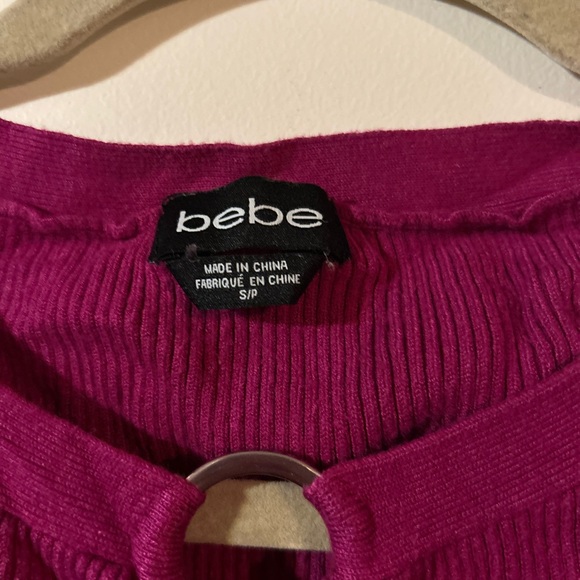 Bebe O Ring Ribbed Top - Picture 4 of 5